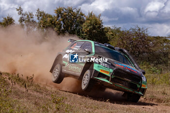 2024-03-27 - Drive Gus Greensmith And Co-Driver Jonas Andersson Of The Team Toksport Wrt 2 ,Skoda Fabia Rs Rally2 ,They Face The Test Of The Shakedown,During Fia World Rally Championship Wrc Safari Rally Kenya 2024 27 Wednesday , Naivasha, Kenya - FIA WORLD RALLY CHAMPIONSHIP WRC  SAFARI RALLY KENYA 2024  - RALLY - MOTORS