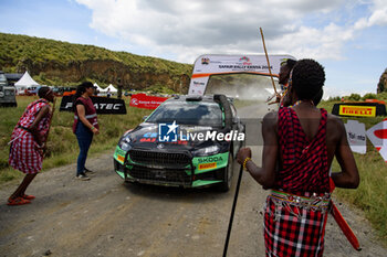 2024-03-31 - Drive Gus Greensmith And Co-Driver Jonas Andersson Of The Team Toksport Wrt 2 ,Skoda Fabia Rs Rally2 ,They Face The 4Th Day Of The Race,During Fia World Rally Championship Wrc Safari Rally Kenya 2024 31 March,, Naivasha, Kenya - FIA WORLD RALLY CHAMPIONSHIP WRC  SAFARI RALLY KENYA 2024  - RALLY - MOTORS