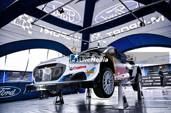 2024-04-18 - The Driver Adrien Fourmaux And Co-Driver Alexandre Coria Of The Team M-Sport Ford World Rally Team Ford Puma Rally1 Hybrid In Service Park,During Fia World Rally Championship Wrc Rally Croatia 2024 18 April , Zagreb Croatia - FIA WORLD RALLY CHAMPIONSHIP WRC RALLY CROATIA  2024 - RALLY - MOTORS