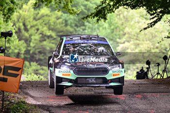 2024-04-18 - Drive Gus Greensmith And Co-Driver Jonas Andersson Of The Team Toksport Wrt 2 ,Skoda Fabia Rs Rally2 ,They Face In Shakedown During Fia World Rally Championship Wrc Rally Croatia 2024 18 April , Zagreb - FIA WORLD RALLY CHAMPIONSHIP WRC RALLY CROATIA  2024 - RALLY - MOTORS