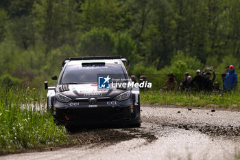 2024-04-18 - The Driver Elfyn Evans And Co-Driver Scott Martin Of The Team Toyota Gazoo Racing Wrt, Toyota Gr Yaris Rally1 Hybrid,They Face In Shakedown During Fia World Rally Championship Wrc Rally Croatia 2024 18 April , Zagreb - FIA WORLD RALLY CHAMPIONSHIP WRC RALLY CROATIA  2024 - RALLY - MOTORS
