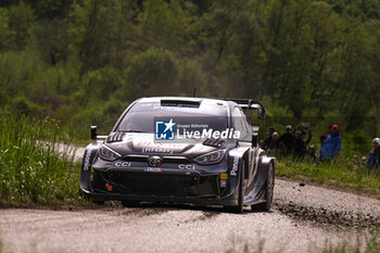 2024-04-18 - The Driver Elfyn Evans And Co-Driver Scott Martin Of The Team Toyota Gazoo Racing Wrt, Toyota Gr Yaris Rally1 Hybrid,They Face In Shakedown During Fia World Rally Championship Wrc Rally Croatia 2024 18 April , Zagreb - FIA WORLD RALLY CHAMPIONSHIP WRC RALLY CROATIA  2024 - RALLY - MOTORS