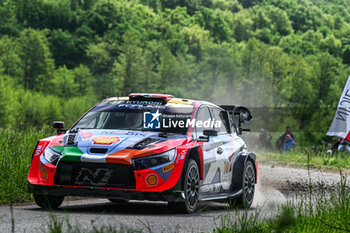 2024-04-18 - The Driver Andreas Mikkelsen And Co-Driver Torstein Eriksen Of The Team Hyundai Shell Mobis World Rally Team,Hyundaii20 N Rally1 Hybrid,They Face In Shakedown During Fia World Rally Championship Wrc Rally Croatia 2024 18 April , Zagreb - FIA WORLD RALLY CHAMPIONSHIP WRC RALLY CROATIA  2024 - RALLY - MOTORS