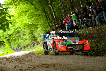 2024-04-18 - The Driver Ott Tanak And Co-Driver Martin Jarveoja Of The Hyundai Shell Mobis World Rally Team, Hyundaii20 N Rally1 Hybrid,They Face In Shakedown During Fia World Rally Championship Wrc Rally Croatia 2024 18 April , Zagreb - FIA WORLD RALLY CHAMPIONSHIP WRC RALLY CROATIA  2024 - RALLY - MOTORS