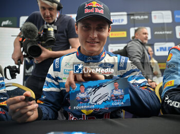 2024-04-18 - Driver Adrien Fourmaux Of The Team M-Sport Ford World Rally Team Ford Puma Rally1 Hybrid,Autograph Session In Service Park During Fia World Rally Championship Wrc Rally Croatia 2024 18 April , Zagreb Croatia - FIA WORLD RALLY CHAMPIONSHIP WRC RALLY CROATIA  2024 - RALLY - MOTORS