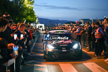 2024-04-18 - The Driver Elfyn Evans And Co-Driver Scott Martin Of The Team Toyota Gazoo Racing Wrt, Toyota Gr Yaris Rally1 Hybrid ,Ceremonial Start in Zagreb,During Fia World Rally Championship Wrc Rally Croatia 2024 18 April , Zagreb Croatia - FIA WORLD RALLY CHAMPIONSHIP WRC RALLY CROATIA  2024 - RALLY - MOTORS