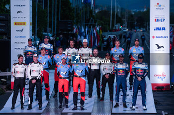 2024-04-18 - Family Photo In Ceremonial Start in Zagreb,During Fia World Rally Championship Wrc Rally Croatia 2024 18 April , Zagreb Croatia - FIA WORLD RALLY CHAMPIONSHIP WRC RALLY CROATIA  2024 - RALLY - MOTORS