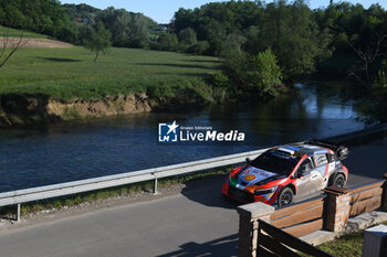 2024-04-19 - The Driver Ott Tanak And Co-Driver Martin Jarveoja Of The Hyundai Shell Mobis World Rally Team, Hyundaii20 N Rally1 Hybrid, They Face The 1st Day Of The Race,During Fia World Rally Championship Wrc Rally Croatia 2024 19 April , Zagreb - FIA WORLD RALLY CHAMPIONSHIP WRC RALLY CROATIA  2024 - RALLY - MOTORS