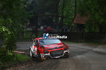 2024-04-20 - Drive Nikolay Gryazin And Co-Driver Konstantin Aleksandrov Of The Team Aec - Dg Sport Competition Citroen C3 ,They Face The 2nd, Day Of The Race ,During Fia World Rally Championship Wrc Rally Croatia 2024 20 April , Zagreb - FIA WORLD RALLY CHAMPIONSHIP WRC RALLY CROATIA  2024 - RALLY - MOTORS