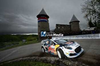 2024-04-20 - The Driver Adrien Fourmaux And Co-Driver Alexandre Coria Of The Team M-Sport Ford World Rally Team Ford Puma Rally1 Hybrid,They Face The 2nd, Day Of The Race ,During Fia World Rally Championship Wrc Rally Croatia 2024 20 April , Zagreb - FIA WORLD RALLY CHAMPIONSHIP WRC RALLY CROATIA  2024 - RALLY - MOTORS