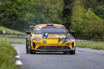 2024-04-18 - 31 FONTALBA Gregory, HERMET Stephan, Alpine A110, action during the Rallye Rhône Charbonnières 2024, 2nd round of the Championnat de France des Rallyes 2024, from April 18 to 20 in Charbonnières-les-Bains, France - AUTO - RALLYE RHONE CHARBONNIERES 2024 - RALLY - MOTORS
