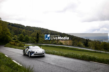 2024-04-18 - 37 PINTO Sergio, GREPPIN Charlène, Alpine A110, action during the Rallye Rhône Charbonnières 2024, 2nd round of the Championnat de France des Rallyes 2024, from April 18 to 20 in Charbonnières-les-Bains, France - AUTO - RALLYE RHONE CHARBONNIERES 2024 - RALLY - MOTORS