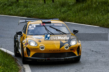 2024-04-18 - 31 FONTALBA Gregory, HERMET Stephan, Alpine A110, action during the Rallye Rhône Charbonnières 2024, 2nd round of the Championnat de France des Rallyes 2024, from April 18 to 20 in Charbonnières-les-Bains, France - AUTO - RALLYE RHONE CHARBONNIERES 2024 - RALLY - MOTORS