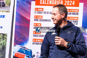2024-04-18 - ROCHE Pierre, ROCHE Martine, Alpine A110, portrait during the Rallye Rhône Charbonnières 2024, 2nd round of the Championnat de France des Rallyes 2024, from April 18 to 20 in Charbonnières-les-Bains, France - AUTO - RALLYE RHONE CHARBONNIERES 2024 - RALLY - MOTORS