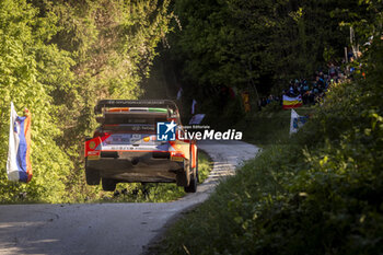2024-04-19 - 08 TANAK Ott, JARVEOJA Martin, Hyundai I20 Rally1, action during the Croatia Rally 2024, 4th round of the 2024 WRC World Rally Car Championship, from April 18 to 21, 2024 at Zagreb, Croatia - AUTO - WRC - CROATIA RALLY 2024 - RALLY - MOTORS