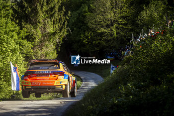 2024-04-19 - 21 LOPEZ Pepe, VAZQUEZ David, Skoda Fabia RS Rally2, action during the Croatia Rally 2024, 4th round of the 2024 WRC World Rally Car Championship, from April 18 to 21, 2024 at Zagreb, Croatia - AUTO - WRC - CROATIA RALLY 2024 - RALLY - MOTORS