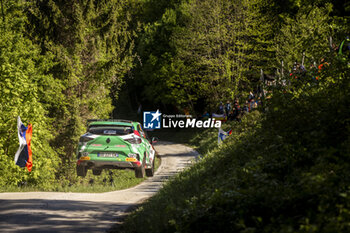 2024-04-19 - 44 CHATILLON Matteo, CORNUAU Maxence, Renault Clio Rally3, action during the Croatia Rally 2024, 4th round of the 2024 WRC World Rally Car Championship, from April 18 to 21, 2024 at Zagreb, Croatia - AUTO - WRC - CROATIA RALLY 2024 - RALLY - MOTORS