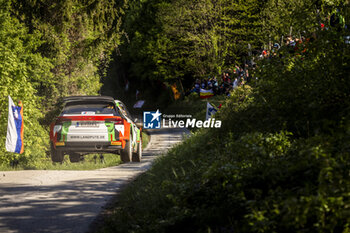 2024-04-19 - 37 Armin KREMER, Ella KREMER, Skoda Fabia RS Rally2, action during the Croatia Rally 2024, 4th round of the 2024 WRC World Rally Car Championship, from April 18 to 21, 2024 at Zagreb, Croatia - AUTO - WRC - CROATIA RALLY 2024 - RALLY - MOTORS