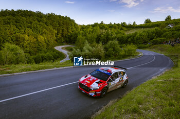 2024-04-19 - 25 CIAMIN Nicolas, ROCHE Yannick, Hyundai I2O Rally2, action during the Croatia Rally 2024, 4th round of the 2024 WRC World Rally Car Championship, from April 18 to 21, 2024 at Zagreb, Croatia - AUTO - WRC - CROATIA RALLY 2024 - RALLY - MOTORS