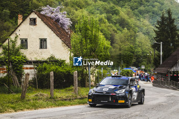 2024-04-20 - 22 PAJARI Sami, MALKONEN Enni, Toyota Yaris Rally2, action during the Croatia Rally 2024, 4th round of the 2024 WRC World Rally Car Championship, from April 18 to 21, 2024 at Zagreb, Croatia - AUTO - WRC - CROATIA RALLY 2024 - RALLY - MOTORS