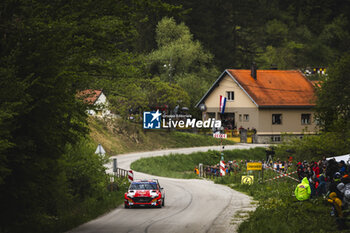 2024-04-20 - 25 CIAMIN Nicolas, ROCHE Yannick, Hyundai I2O Rally2, action during the Croatia Rally 2024, 4th round of the 2024 WRC World Rally Car Championship, from April 18 to 21, 2024 at Zagreb, Croatia - AUTO - WRC - CROATIA RALLY 2024 - RALLY - MOTORS