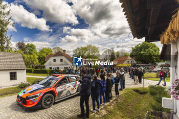 2024-04-21 - 09 MIKKELSEN Andreas, ERIKSEN Torstein, Hyundai I20 Rally1, action during the Croatia Rally 2024, 4th round of the 2024 WRC World Rally Car Championship, from April 18 to 21, 2024 at Zagreb, Croatia - AUTO - WRC - CROATIA RALLY 2024 - RALLY - MOTORS
