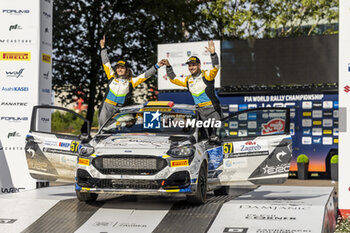 2024-04-21 - Norbert MAIOR, Francesca MAIOR, Ford Fiesta Rally3, podium, portrait during the Croatia Rally 2024, 4th round of the 2024 WRC World Rally Car Championship, from April 18 to 21, 2024 at Zagreb, Croatia - AUTO - WRC - CROATIA RALLY 2024 - RALLY - MOTORS