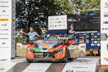 2024-04-21 - MIKKELSEN Andreas, Hyundai I20 Rally1, portrait podium, portrait during the Croatia Rally 2024, 4th round of the 2024 WRC World Rally Car Championship, from April 18 to 21, 2024 at Zagreb, Croatia - AUTO - WRC - CROATIA RALLY 2024 - RALLY - MOTORS