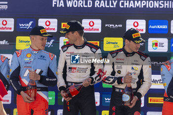 2024-05-12 - OGIER Sebastien, Toyota GR Yaris Rally1, portrait TANAK Ott, Hyundai I20 Rally1, portrait podium, portrait during the Rally de Portugal 2024, 5th round of the 2024 WRC World Rally Car Championship, from May 9 to 12, 2024 at Matoshinhos, Portugal - AUTO - WRC - RALLY DE PORTUGAL 2024 - RALLY - MOTORS