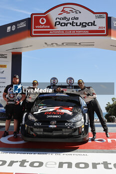 2024-05-12 - 17 OGIER Sebastien, LANDAIS Vincent, Toyota GR Yaris Rally1, podium, portrait Matosinhos during the Rally de Portugal 2024, 5th round of the 2024 WRC World Rally Car Championship, from May 9 to 12, 2024 at Matoshinhos, Portugal - AUTO - WRC - RALLY DE PORTUGAL 2024 - RALLY - MOTORS