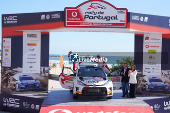 2024-05-12 - 61 RAOUX Jean-Michel, GALMICHE Isabelle, TOYOTA GR Yaris RC2 Rally2, podium, portrait Matosinhos during the Rally de Portugal 2024, 5th round of the 2024 WRC World Rally Car Championship, from May 9 to 12, 2024 at Matoshinhos, Portugal - AUTO - WRC - RALLY DE PORTUGAL 2024 - RALLY - MOTORS