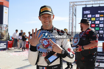 2024-05-12 - OGIER Sebastien, Toyota GR Yaris Rally1, portrait podium, portrait Matosinhos during the Rally de Portugal 2024, 5th round of the 2024 WRC World Rally Car Championship, from May 9 to 12, 2024 at Matoshinhos, Portugal - AUTO - WRC - RALLY DE PORTUGAL 2024 - RALLY - MOTORS