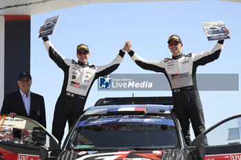 2024-05-12 - 17 OGIER Sebastien, LANDAIS Vincent, Toyota GR Yaris Rally1, podium, portrait Matosinhos during the Rally de Portugal 2024, 5th round of the 2024 WRC World Rally Car Championship, from May 9 to 12, 2024 at Matoshinhos, Portugal - AUTO - WRC - RALLY DE PORTUGAL 2024 - RALLY - MOTORS