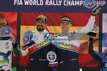 2024-05-12 - 28 SOLANS Jan, SANJUAN Rodrigo, Toyota Yaris Rally2, podium, portrait Matosinhos during the Rally de Portugal 2024, 5th round of the 2024 WRC World Rally Car Championship, from May 9 to 12, 2024 at Matoshinhos, Portugal - AUTO - WRC - RALLY DE PORTUGAL 2024 - RALLY - MOTORS