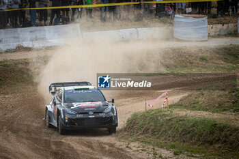 2024-05-31 - The driver Elfyn EVANS and is co-driver Scott MARTIN on Toyota GR Yaris Rally1 in action during shakedown of WRC Rally Italia Sardegna 2024 - WRC - RALLY D'ITALIA SARDEGNA - RALLY - MOTORS