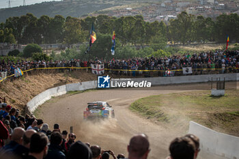 2024-05-31 - The driver Jan SOLANS and is co-driver Rodrigo SANJUAN on Toyota GR Yaris in action during shakedown of WRC Rally Italia Sardegna 2024 - WRC - RALLY D'ITALIA SARDEGNA - RALLY - MOTORS