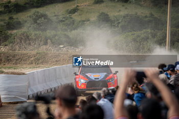 2024-05-31 - The driver Daniel SORDO and is co-driver Candido CARRERA on Hyundai i20N Rally1 in action during shakedown of WRC Rally Italia Sardegna 2024 - WRC - RALLY D'ITALIA SARDEGNA - RALLY - MOTORS