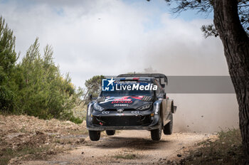 2024-05-31 - The driver Sebastien OGIER and is co-driver Vincent LANDAIS on Toyota GR Yaris Rally1 in action during Day 1 of Rally Italia Sardegna 2024 - WRC - RALLY D'ITALIA SARDEGNA - RALLY - MOTORS