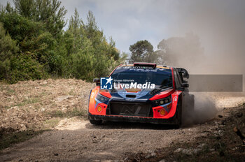 2024-05-31 - The driver Daniel SORDO and is co-driver Candido CARRERA on Hyundai i20N Rally1 in action during Day 1 of Rally Italia Sardegna 2024 - WRC - RALLY D'ITALIA SARDEGNA - RALLY - MOTORS