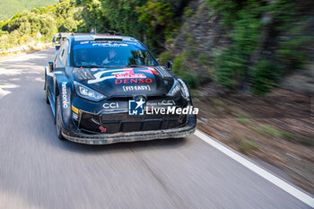 2024-06-01 - The driver Elfyn EVANS and is co-driver Scott MARTIN on Toyota GR Yaris Rally1, in action during Day 2 of Rally Italia Sardegna 2024 - WRC - RALLY D'ITALIA SARDEGNA - RALLY - MOTORS