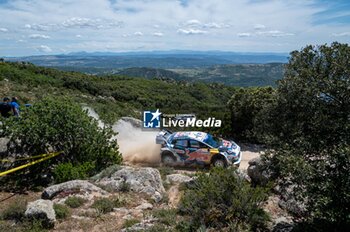 2024-06-01 - The driver Gregoire MUNSTER and is co-driver Louis LOUKA on Ford Puma Rally1 in action during Day 2 of Rally Italia Sardegna 2024 - WRC - RALLY D'ITALIA SARDEGNA - RALLY - MOTORS