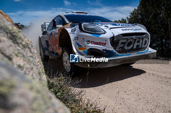 2024-06-01 - The driver Adrien FOURMAUX and is co-driver Alexandre CORIA on Ford Puma Rally1 in action during Day 2 of Rally Italia Sardegna 2024 - WRC - RALLY D'ITALIA SARDEGNA - RALLY - MOTORS