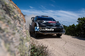 2024-06-01 - The driver Sebastien OGIER and is co-driver Vincent LANDAIS on Toyota GR Yaris Rally1 in action during Day 2 of Rally Italia Sardegna 2024 - WRC - RALLY D'ITALIA SARDEGNA - RALLY - MOTORS