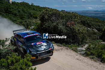 2024-06-01 - The driver Sami PAJARI and is co-driver Enni MALKONEN on Toyota GR Yaris in action during Day 2 of Rally Italia Sardegna 2024 - WRC - RALLY D'ITALIA SARDEGNA - RALLY - MOTORS