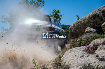 2024-06-01 - The driver Joshua MCERLEAN and is co-driver James FULTON on Skoda Fabia RS in action during Day 2 of Rally Italia Sardegna 2024 - WRC - RALLY D'ITALIA SARDEGNA - RALLY - MOTORS