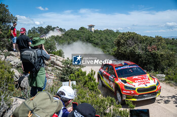 2024-06-01 - The driver Martin PROKOP and is co-driver Michal ERNST on Skoda Fabia RS in action during Day 2 of Rally Italia Sardegna 2024 - WRC - RALLY D'ITALIA SARDEGNA - RALLY - MOTORS