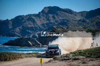 2024-06-02 - The driver Elfyn EVANS and is co-driver Scott MARTIN on Toyota GR Yaris Rally1, in action during Day 3 of Rally Italia Sardegna 2024 - WRC - RALLY D'ITALIA SARDEGNA - RALLY - MOTORS