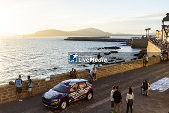 2024-05-30 - 35 MIELE Mauro, BELTRAME LUCA, Skoda Fabia RS Rally2, action during the Rally Italia Sardegna 2024, 6th round of the 2024 WRC World Rally Car Championship, from May 30 to June 2, 2024 at Alghero, Sardegna - AUTO - WRC - RALLY ITALIA SARDEGNA 2024 - RALLY - MOTORS