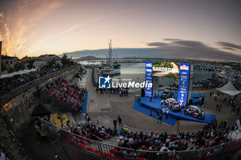 2024-05-30 - Driver Sebastien Ogier And Co-Driver Vincent Landais And Driver Elfyn Evans And Co-Driver Scott Martin And Driver Takamoto Katsuta And Co-DriverAaron Johnston Of Team Toyota Gazoo Racing Wrt, Toyota Gr Yaris Rally1 Hybrid,Ceremonial Start In Alghero During Fia World Rally Championship Wrc Rally Italia Sardegna 2024 30 May , Alghero Italy - FIA WORLD RALLY CHAMPIONSHIP WRC RALLY ITALIA SARDEGNA 2024  - RALLY - MOTORS