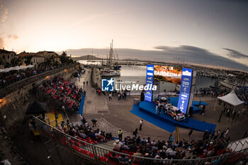 2024-05-30 - The Driver Adrien Fourmaux And Co-Driver Alexandre Coria And Driver Gregoire Munster And Co-Driver Louis Louka Of The Team M-Sport Ford World Rally Team Ford Puma Rally1 Hybrid, in Ceremonial Start In Alghero During Fia World Rally Championship Wrc Rally Italia Sardegna 2024 30 May , Alghero Italy - FIA WORLD RALLY CHAMPIONSHIP WRC RALLY ITALIA SARDEGNA 2024  - RALLY - MOTORS